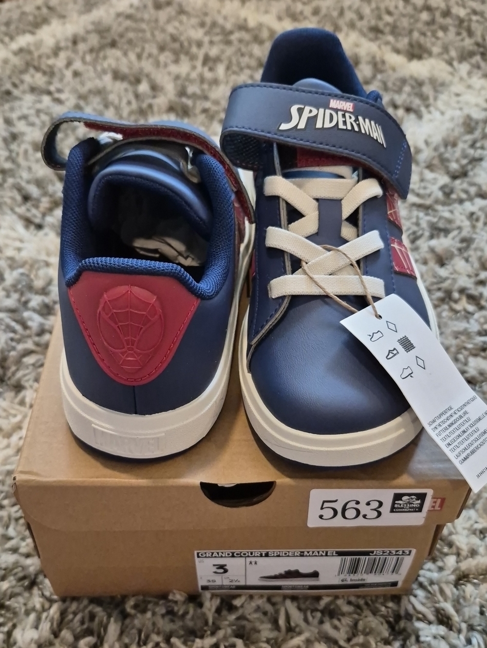 Adidas Marvel Spider-Man Grand Court Shoes